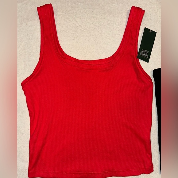 Set of Two New wild fable ribbed Tank Tops - Women’s Small - Red & Black NWT - Picture 2 of 5